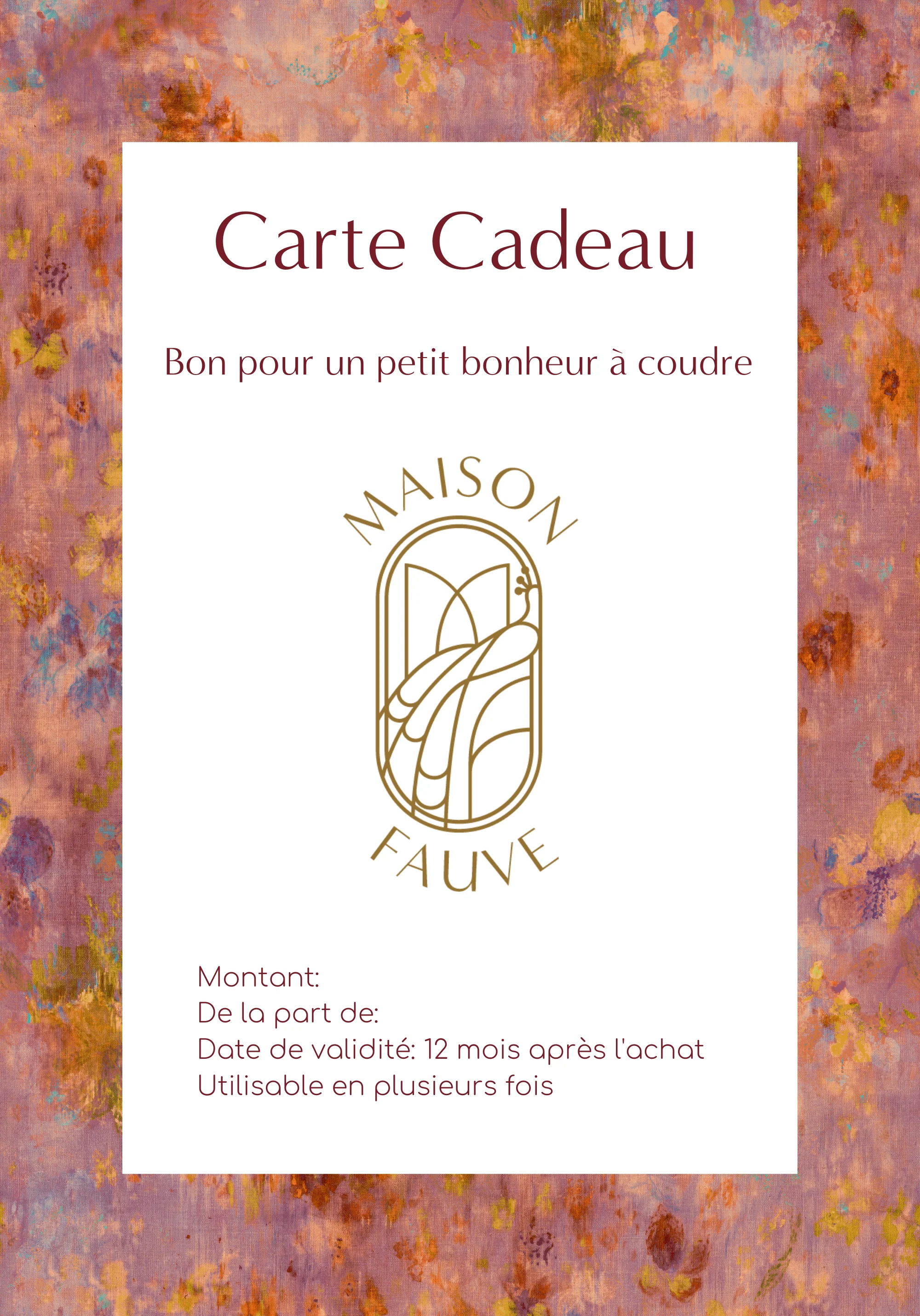 Carte cadeau couture Maison Fauve - Image 3