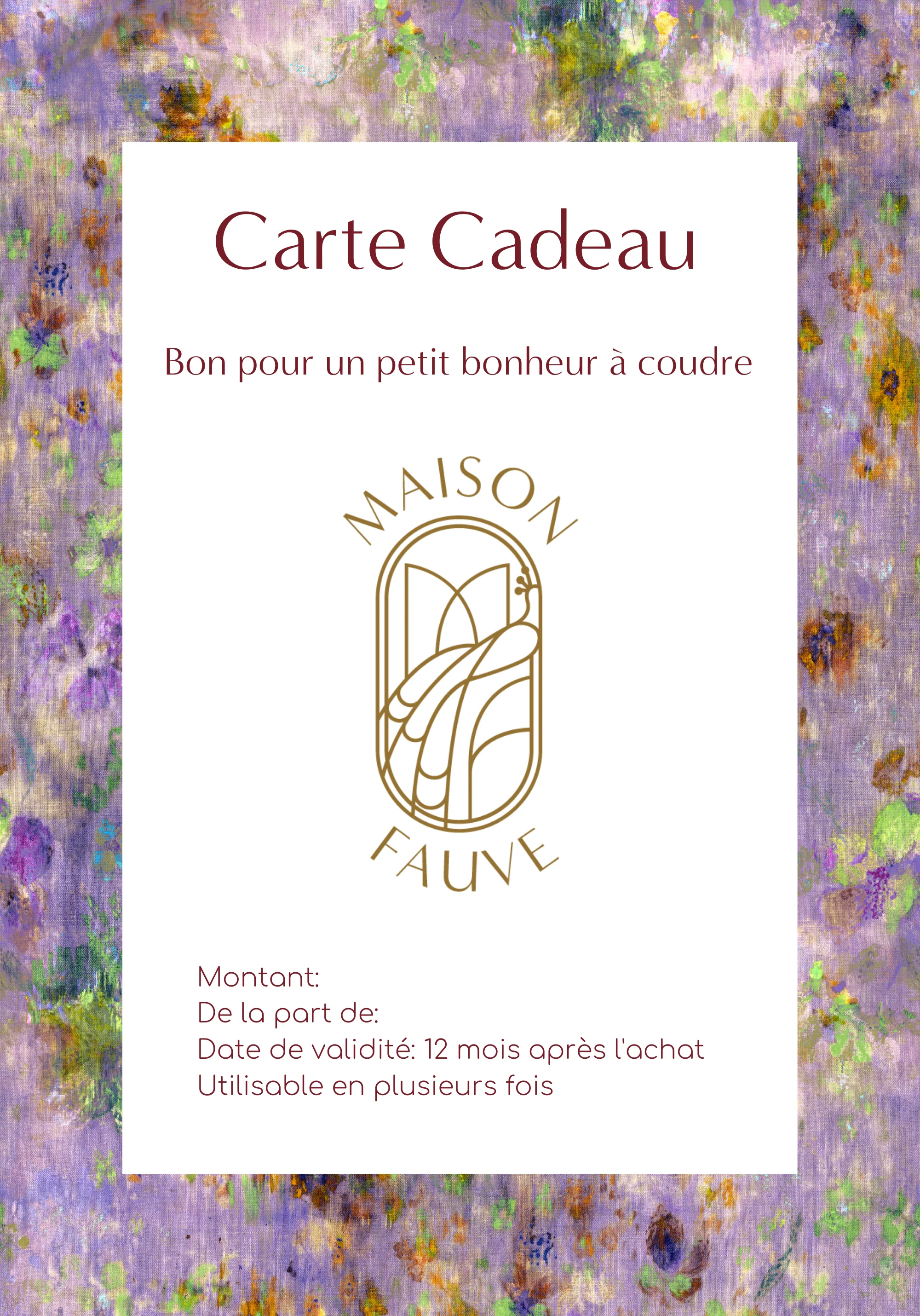 Carte cadeau couture Maison Fauve - Image 4