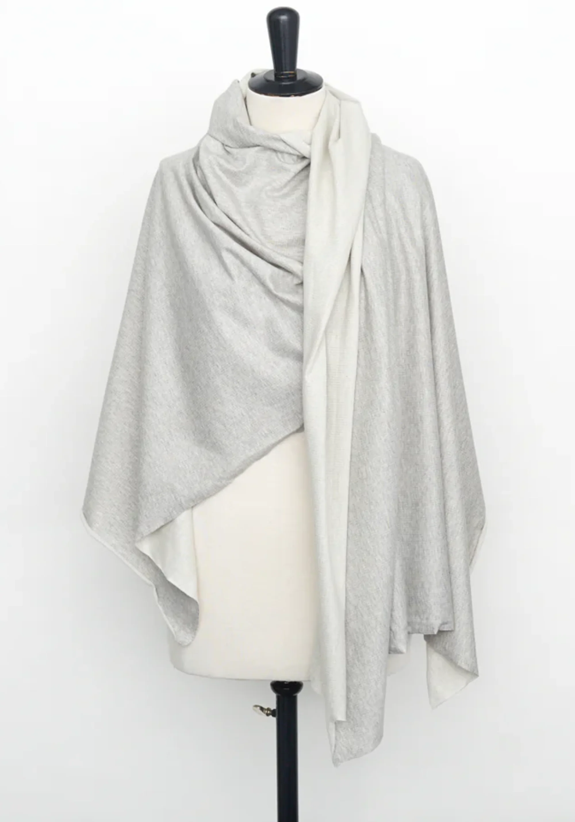 COUPON 130 cm - Tissu sweat léger Jersey gris - Felpa - Image 3