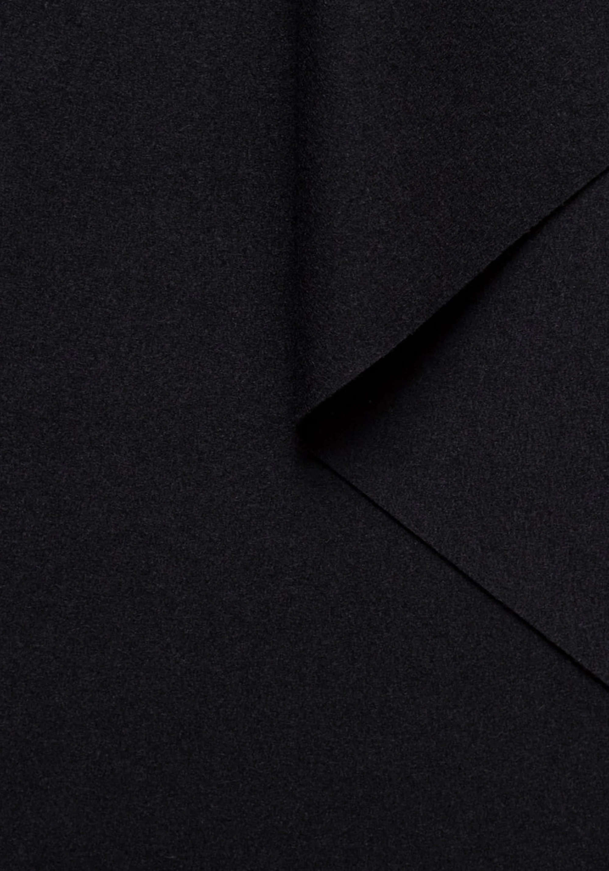COUPON 170 cm - Lainage Flanelle manteau – 100% Laine - Noir - Image 5