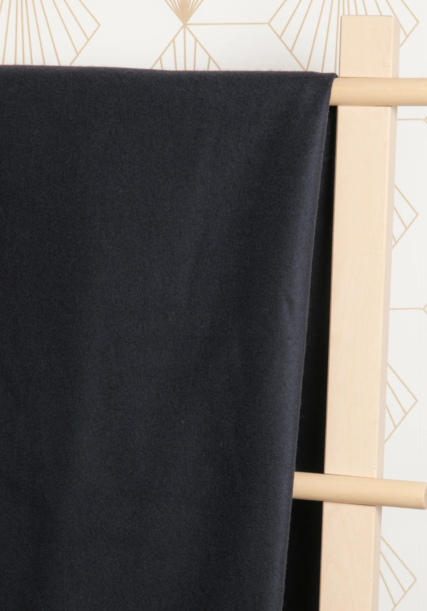 COUPON 210 cm - Tissu lainage manteaux Encre - Image 3