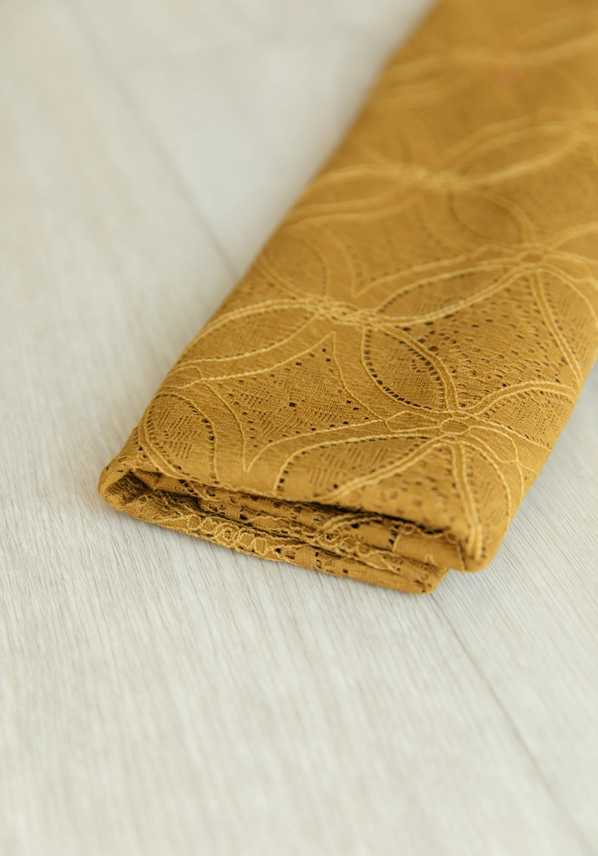 COUPON 30 cm - Tissu dentelle Botanica - Smoky Blue - Image 30