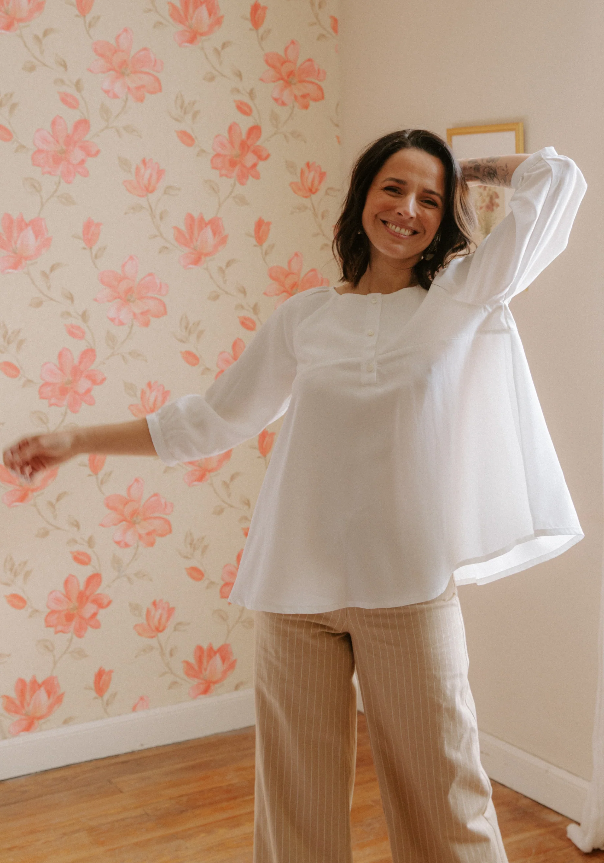 COUPON 250 cm - Tissu tencel uni blanc - Image 5