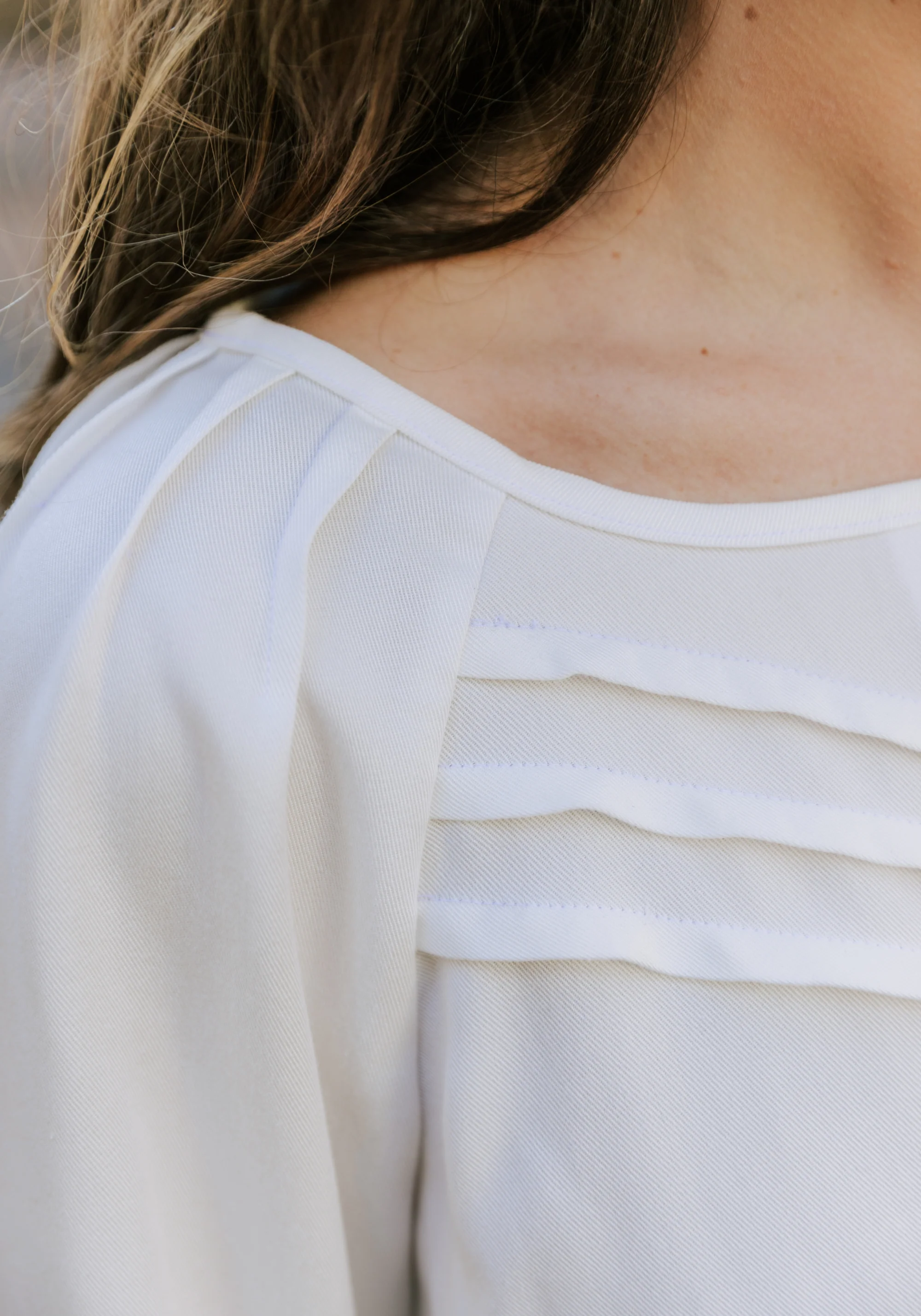 COUPON 250 cm - Tissu tencel uni blanc - Image 8
