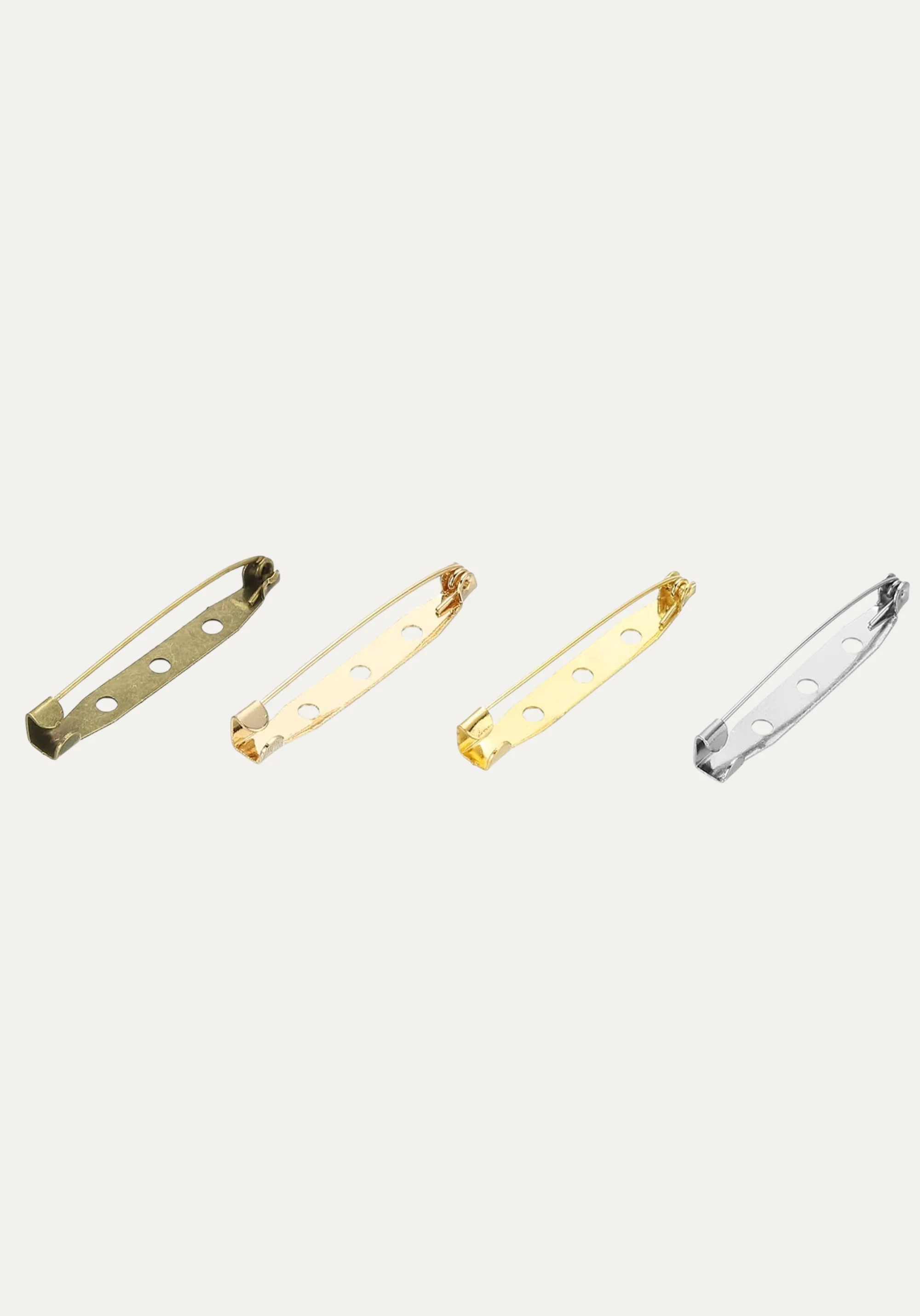 Épingles de sûreté métalliques pour broche – 40 mm - Doré, Argenté, Or Rose ou Bronze - Image 8