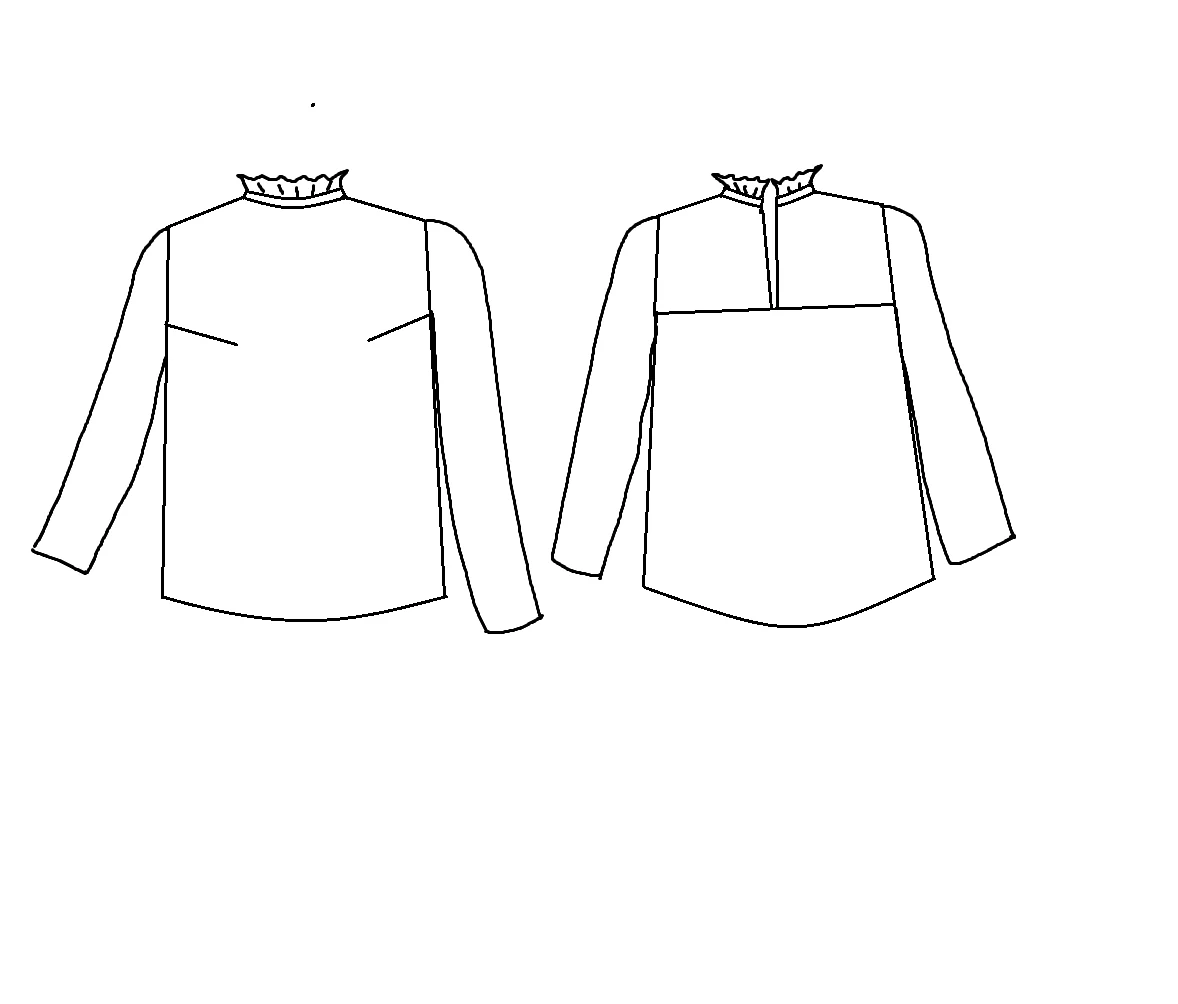 Patron couture blouse fille Miss Dahlia / PDF (A4, A3, A0, US Letter) - Cadres, Calques par Taille, Vidéoprojection - Image 5