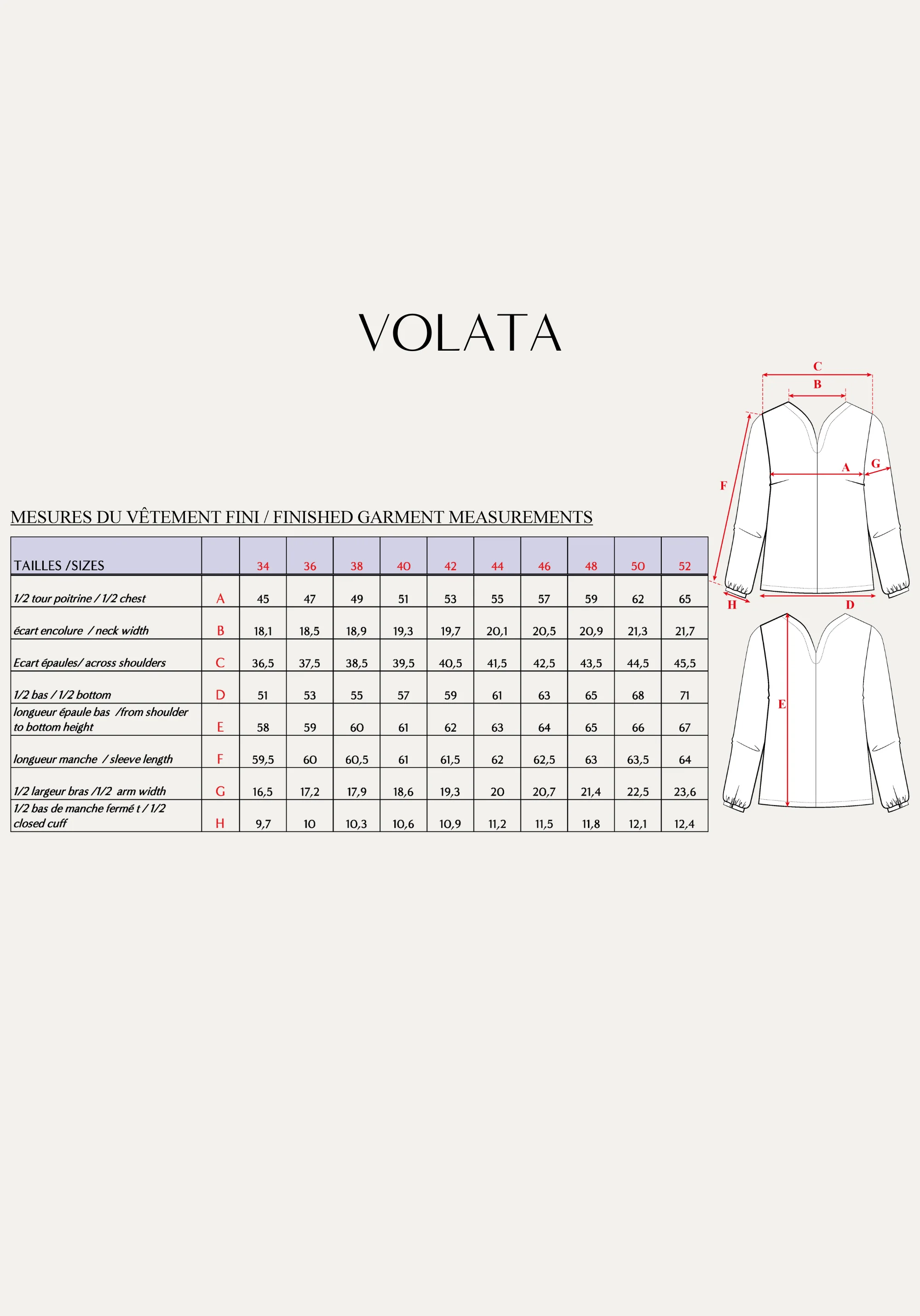 Patron couture blouse Volata - Patron pochette - Image 4
