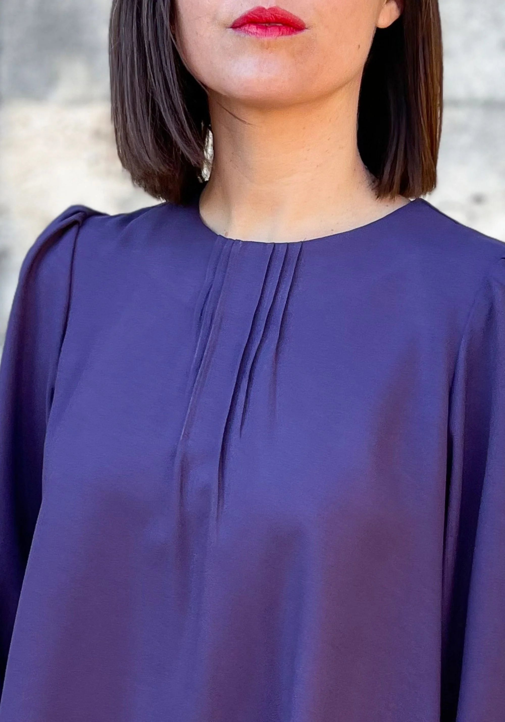 Patron couture PDF blouse Tilda et ses 5 options de col / PDF (A4, A3, A0, US Letter) - Cadres, Calques par Taille, Vidéoprojection - Image 17