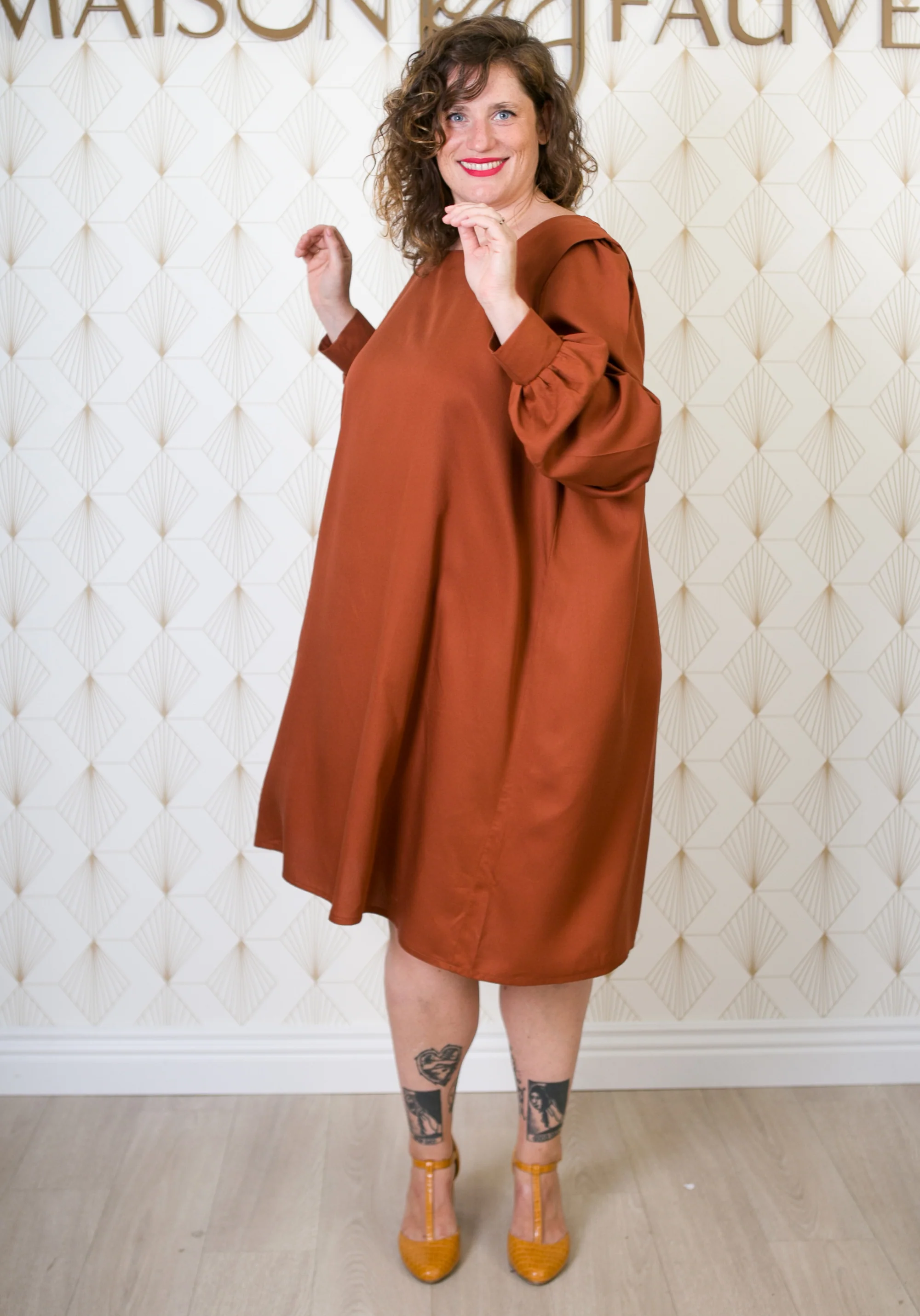 Patron couture robe, blouse Lauren / PDF (A4, A3, A0, US Letter) - Cadres, Calques par Taille, Vidéoprojection - Image 5