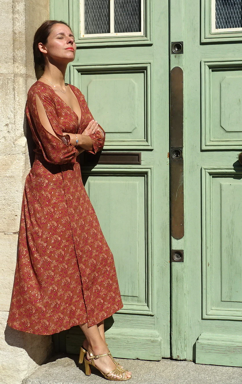 Patron couture robe portefeuille longue Tamara / PDF (A4, A3, A0, US Letter) – Tailles 34 à 56 – Cadres, Calques par Taille, Vidéoprojection - Image 10