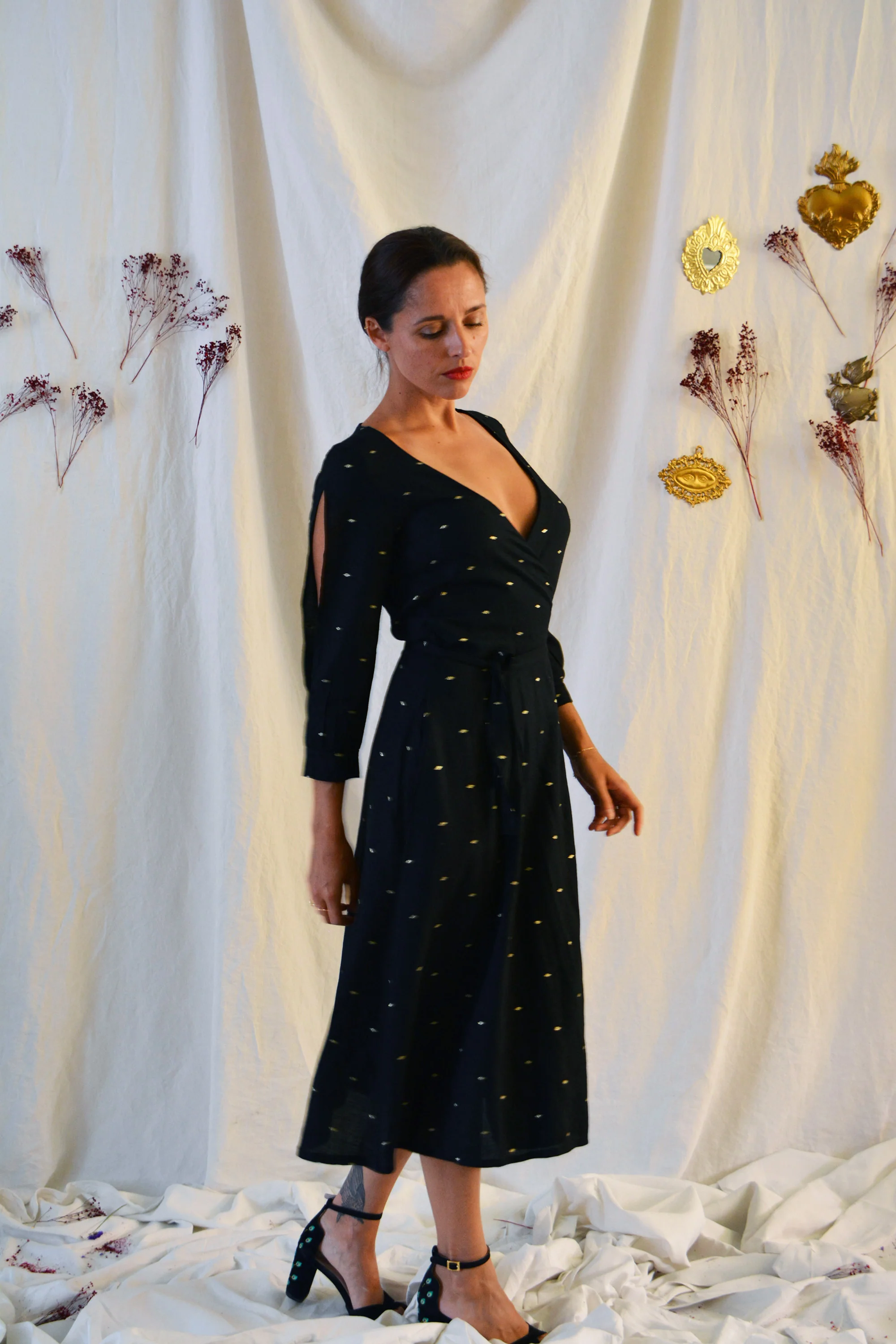 Patron couture robe portefeuille longue Tamara / PDF (A4, A3, A0, US Letter) – Tailles 34 à 56 – Cadres, Calques par Taille, Vidéoprojection - Image 3