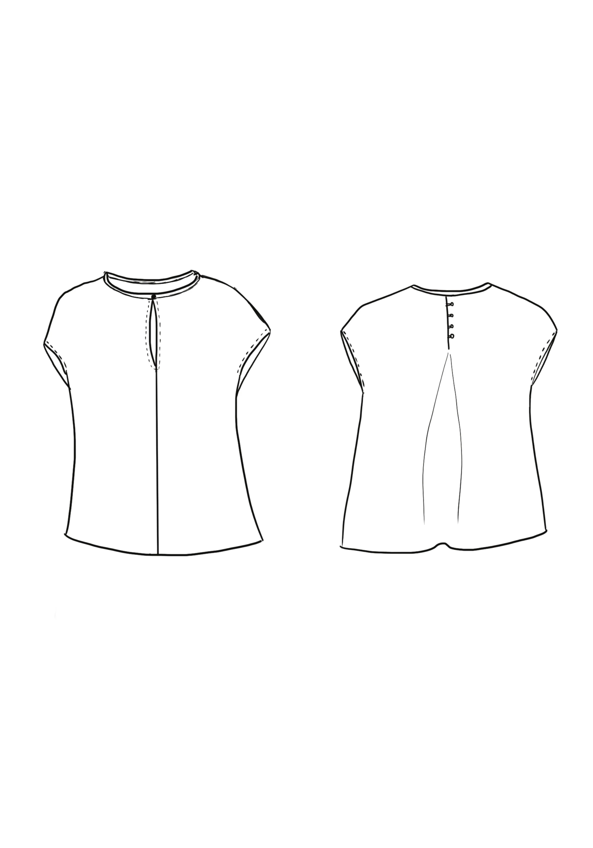 Patron couture top Marisa / PDF (A4, A3, A0, US Letter) - Cadres, Calques par Taille, Vidéoprojection - Image 2