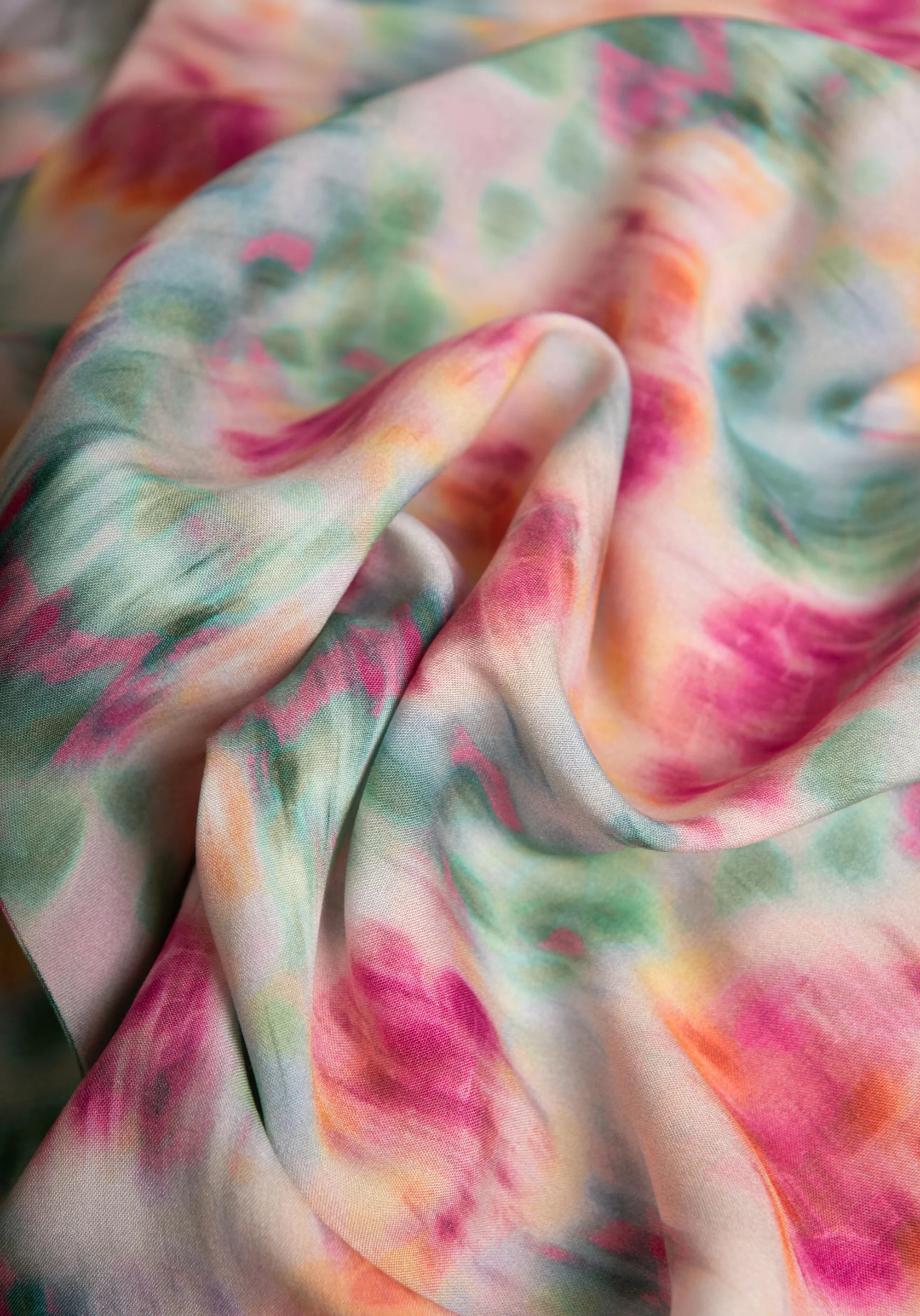 Tissu popeline de viscose imprimée Abstract Rose - Plusieurs coloris - Image 36
